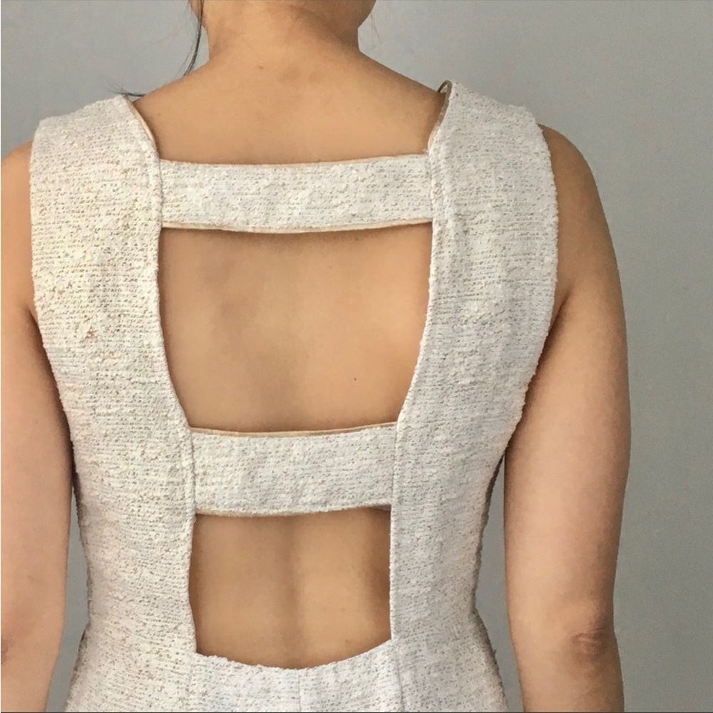 TWEED KNIT OPEN BACK MINIDRESS - Picture 2 of 7
